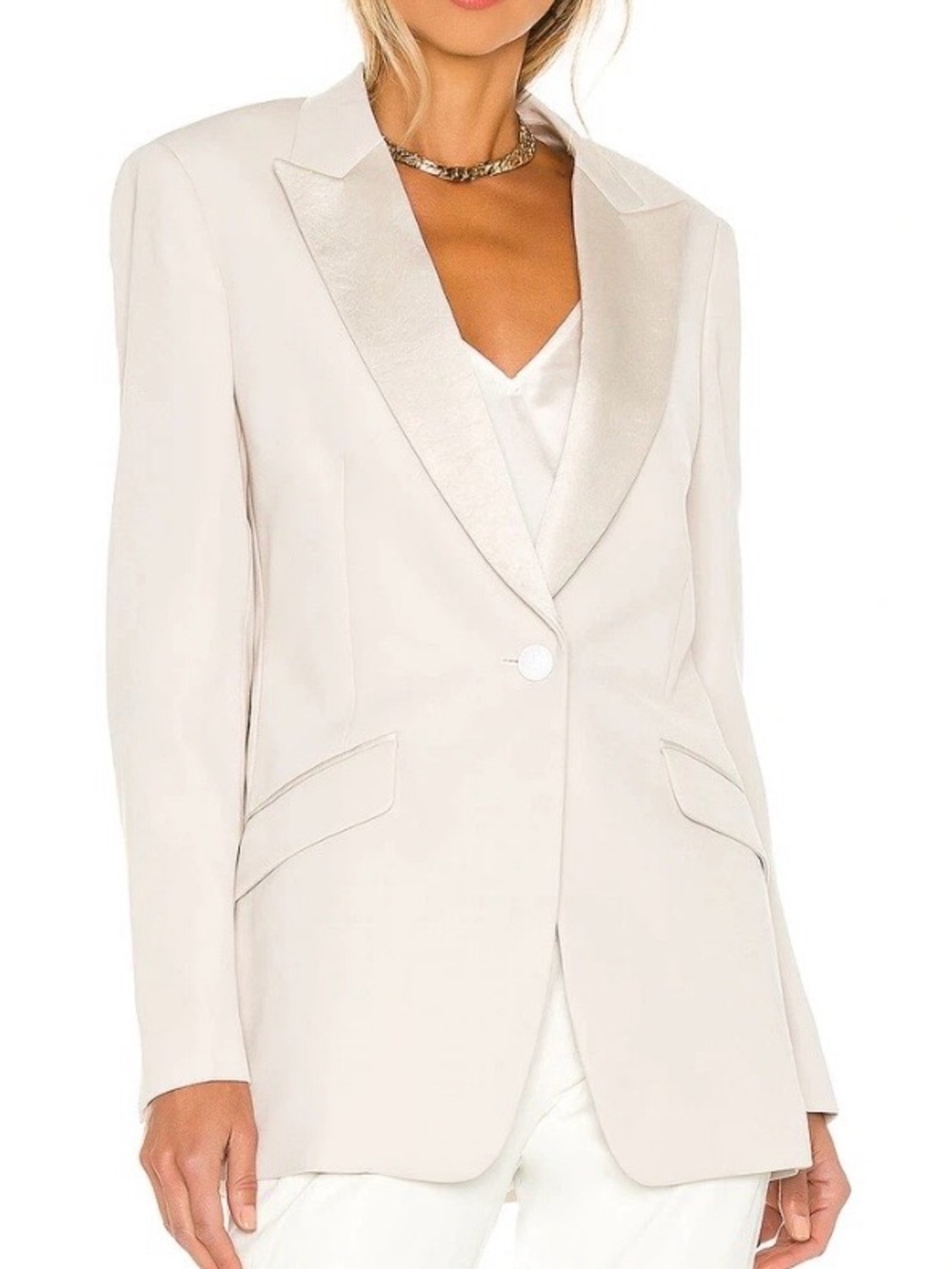 Rag&Bone kaia Blazer Jacket Tuxedo Style Cloud Grey/beige. Retail $595.nwot
